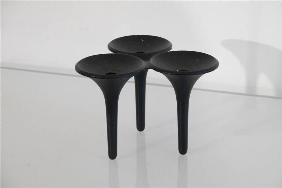 Scandinavian cast iron candle holder by Christer Holmgren