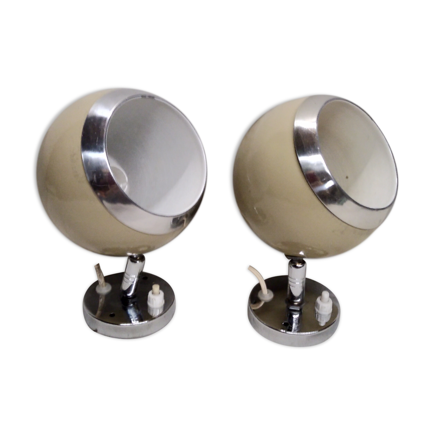 Pair of eyeball wall light  1950