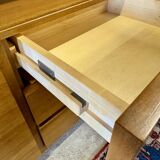 Modular wall-mounted bookcase in walnut