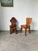 Pair of brutalist chairs in Savoayrdes pine