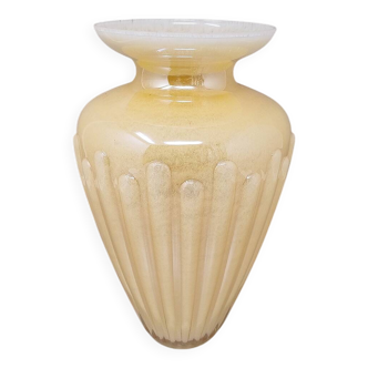 1960s Astonishing Beige Vase by Michielotto. Made in Italy