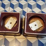 Pair of ceramic wall lights 1970 Pan Leuchten