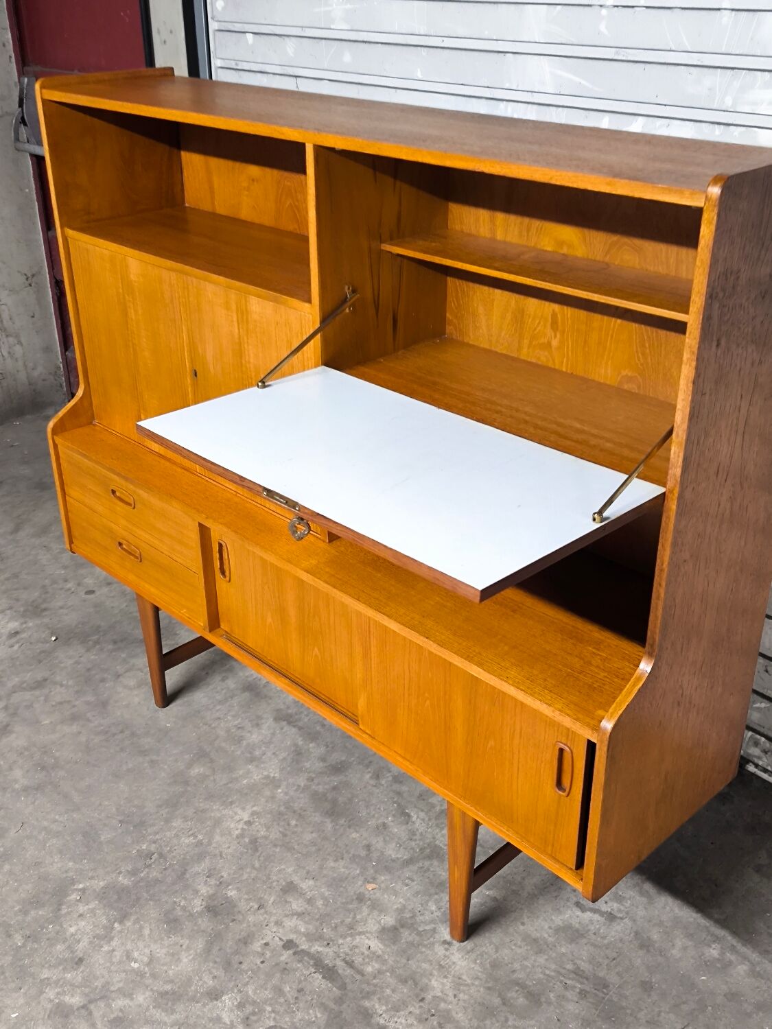 Vintage Scandinavian teak enfilade from the 1960s by Samcom.
