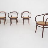 Set of 4 Ligna arm chairs model 209, Czechoslovakia 1970's