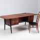 Scandinavian executive desk in rosewood with bar Denmark 1960