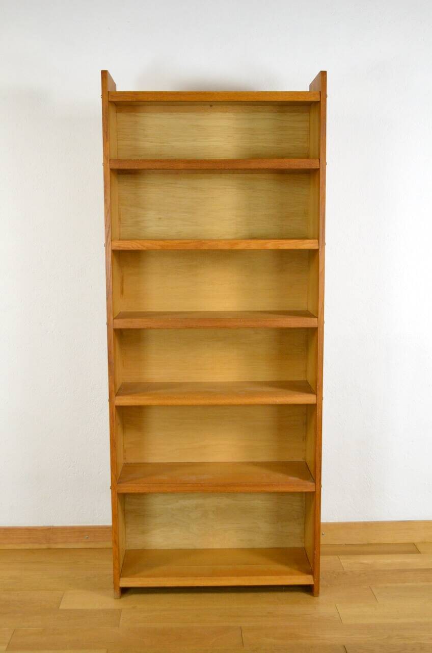 Vintage Light Oak Shelf 1960
