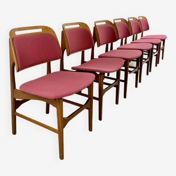 6x danish mid-century chairs in teak 1960s