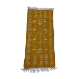 Yellow kilim handmade in pure wool 120x60cm