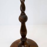 Organic whirlwind floor lamp in stained birch, Art Deco, Sweden, 1940s.