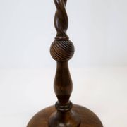 Organic whirlwind floor lamp in stained birch, Art Deco, Sweden, 1940s.
