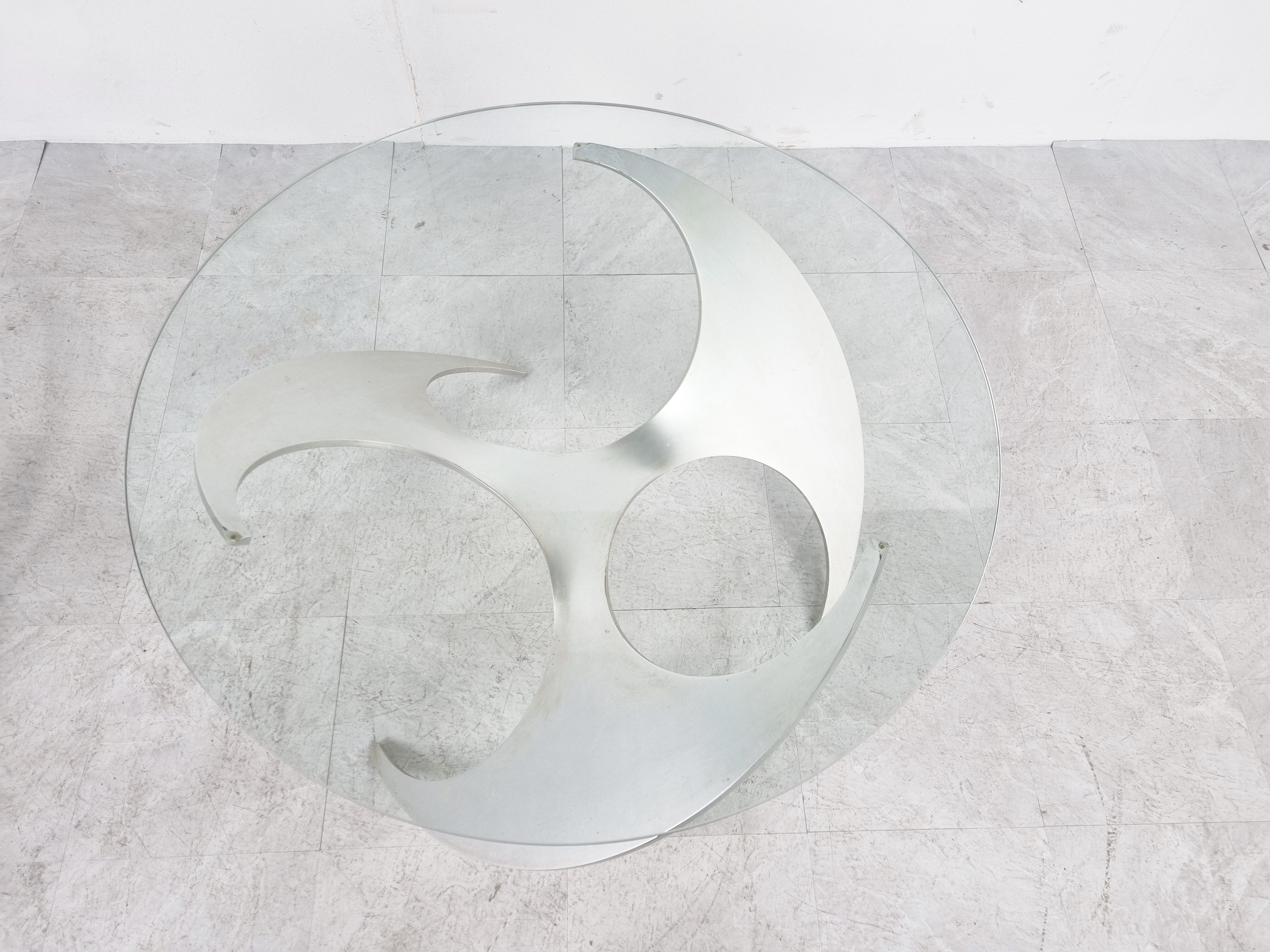 Vintage propellor coffee tables by Knut Hesterberg, 1960s - set of 2