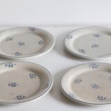 4 plates with earthenware desserts from St Amand