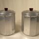 Two Art Deco aluminum pots 17 x 12 cm