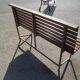 Wood and iron barge bench