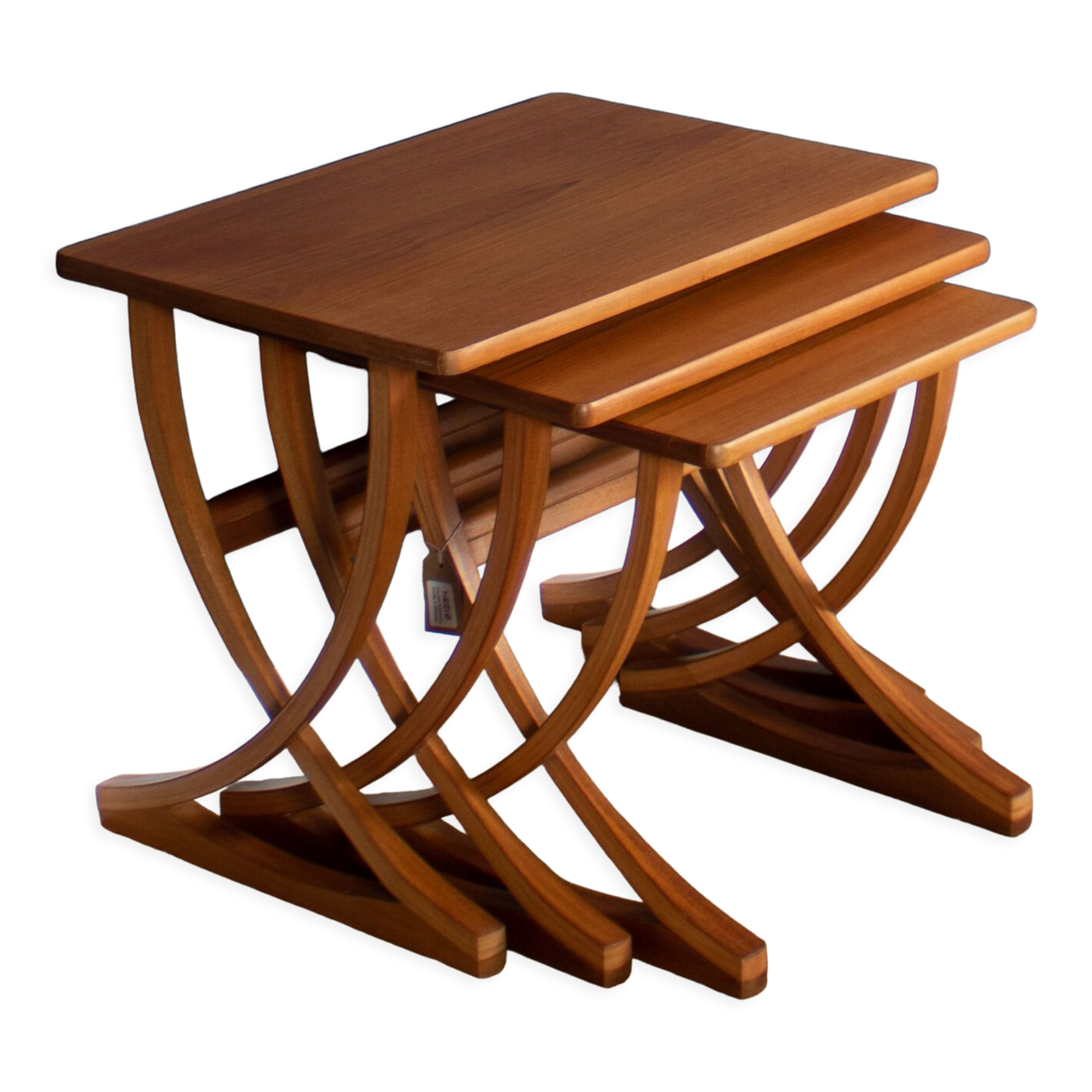 Retro Teak 1960s Nathan Nest Of Three Side Coffee Tables