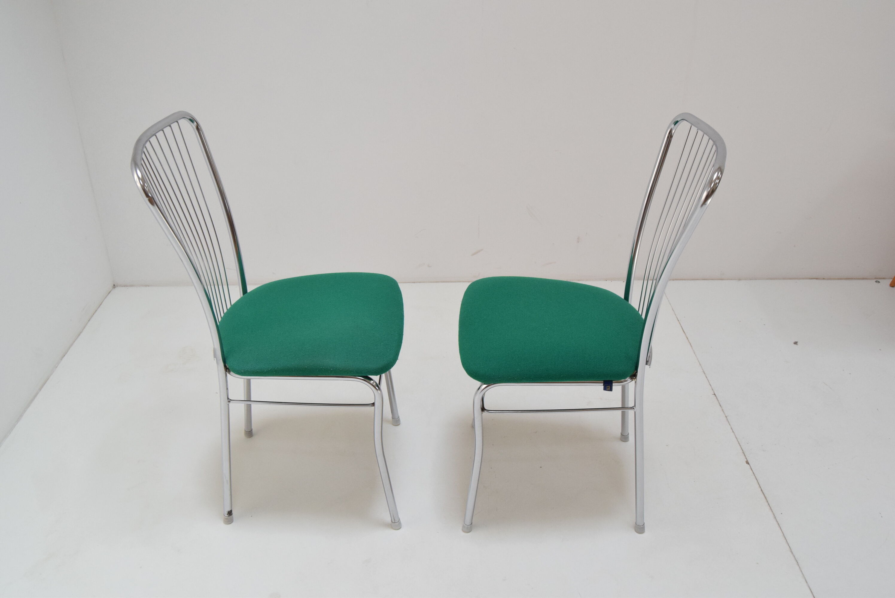 Pair of Mid-century Chrome Chairs,Nowy Styl,circa 1980's.