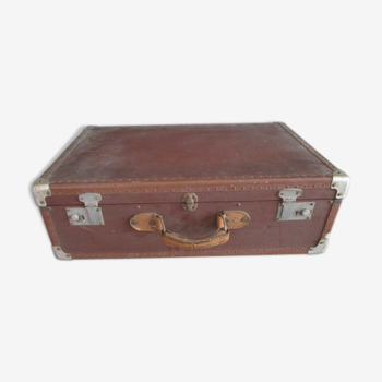 Valise vintage bois et métal