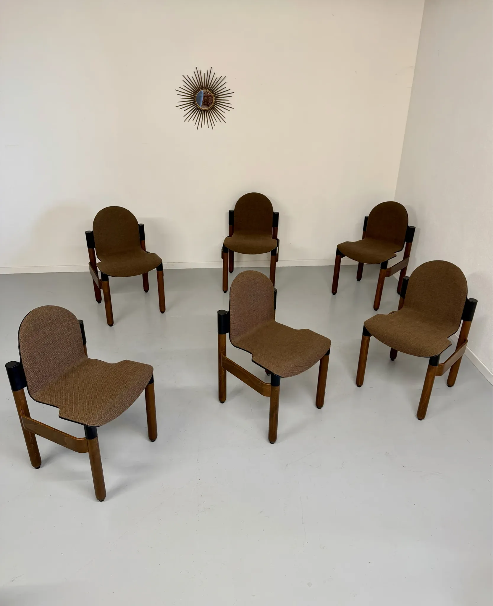 Set of 6 postmodern Thonet Flex chairs designed by Gerd Lange, vintage 80s.