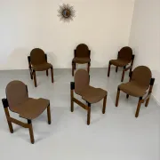 Set of 6 postmodern Thonet Flex chairs designed by Gerd Lange, vintage 80s.