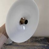Vintage white opaline wall light