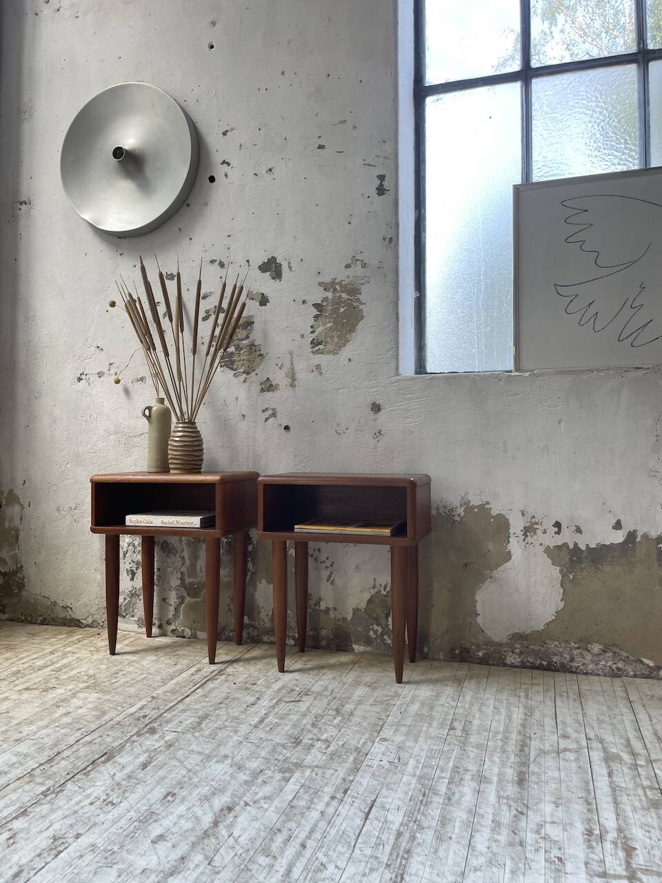 Paire de chevet scandinave en teck