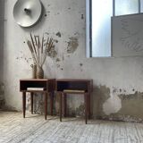 Pair of Scandinavian teak bedside tables
