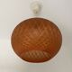 Suspension boule vintage en fil nylon plastique orange 70’s
