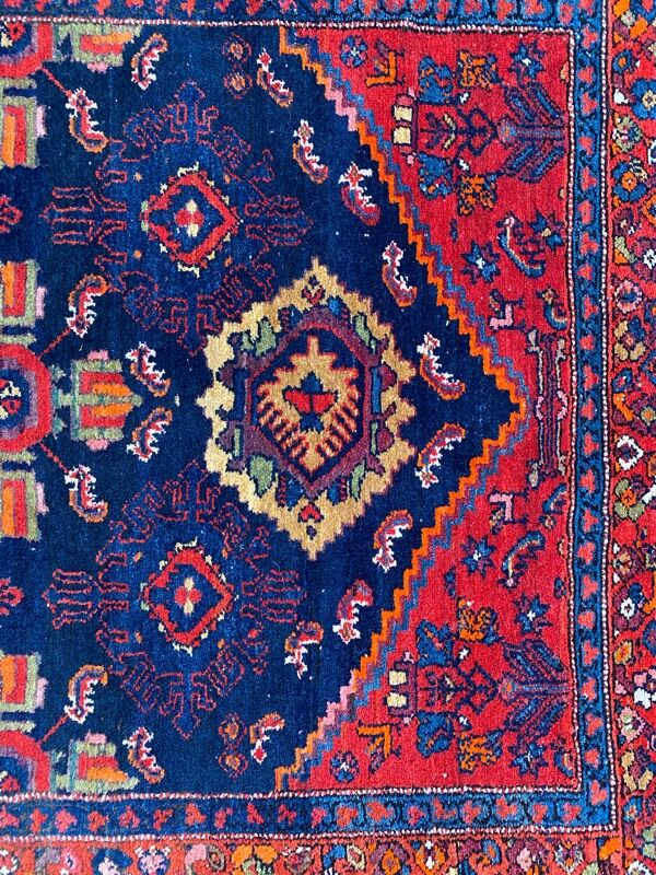 Carpet old Persian Malayer corridor 109x525 cm