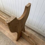 Pair of solid oak wood farmhouse benches 250cm rustic 1900