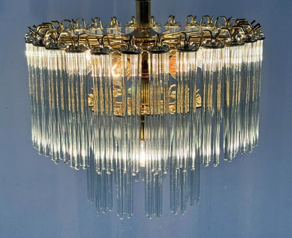 Mid-century modern chandelier by Gaetano Sciolari, 1970s