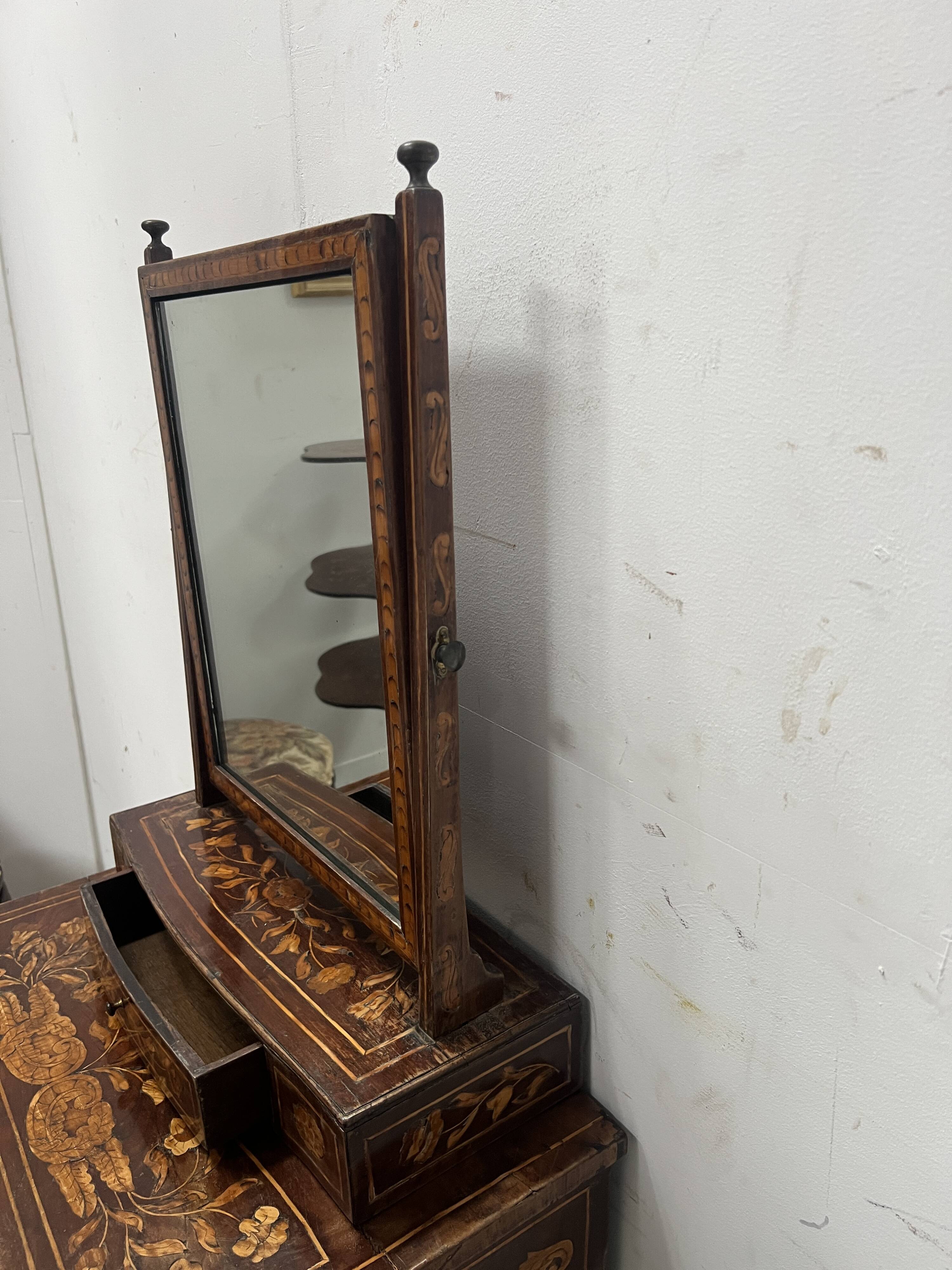 Dutch marquetry dressing table, 19th century.