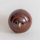 Glazed stoneware owl head, 1950s-60s