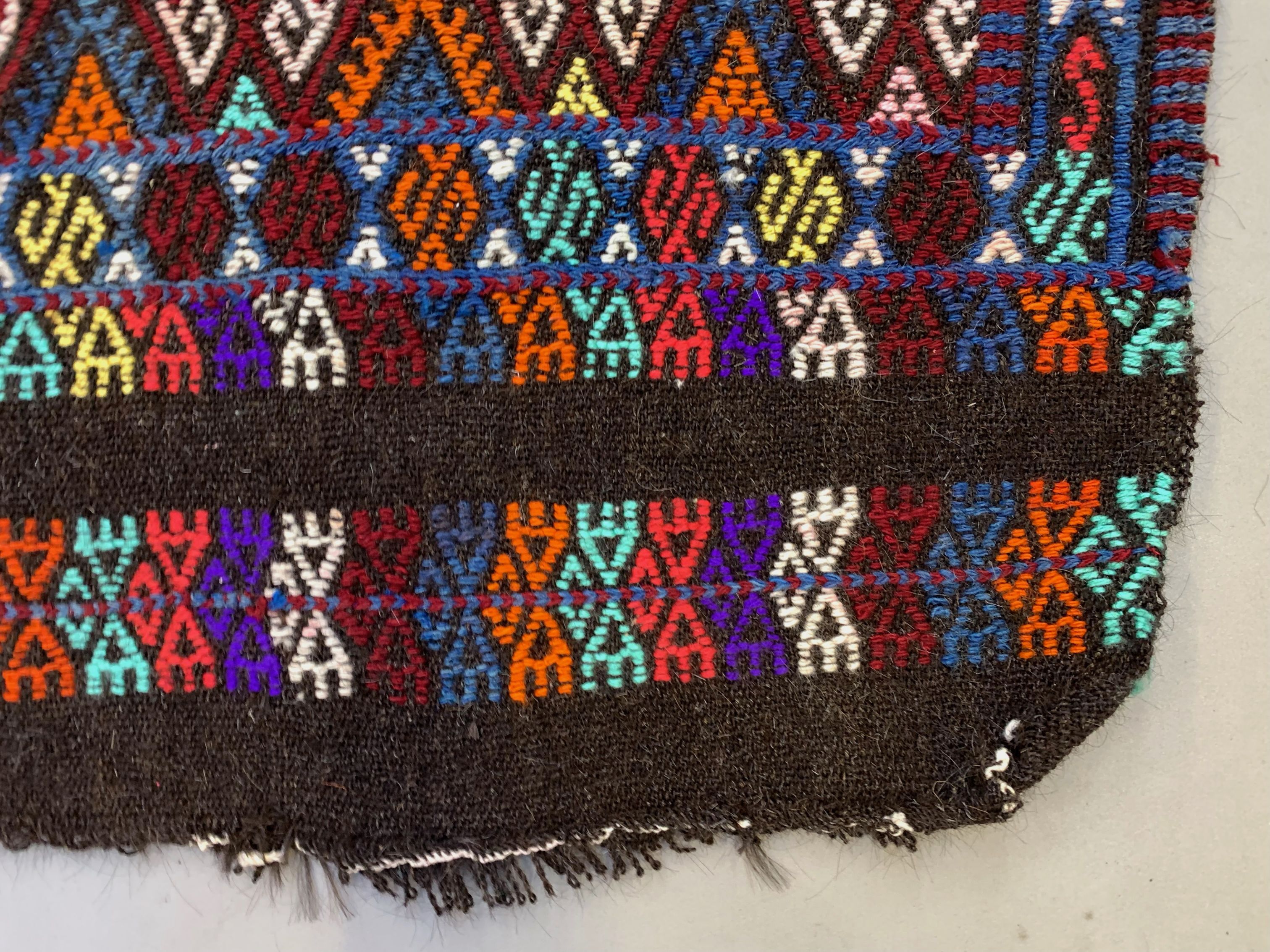 Large Vintage Turkish Kilim Rug 236x175 cm Wool Jajim Kelim