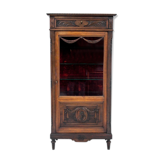 Walnut showcase, France, circa 1880