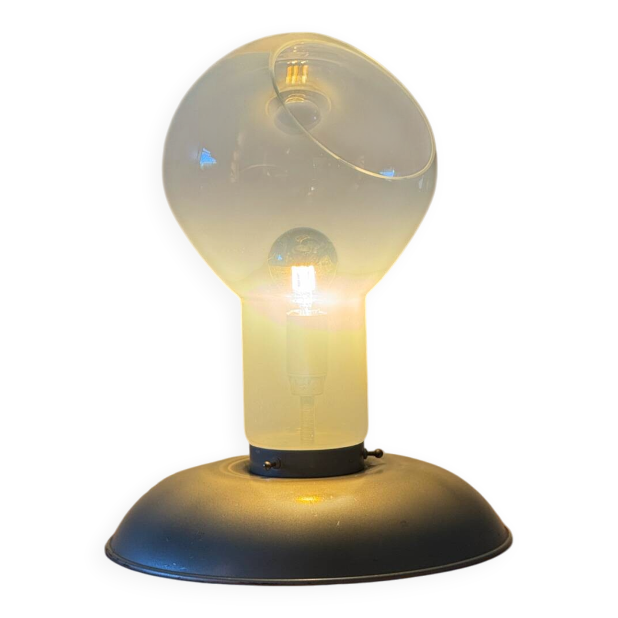 Vintage Italian lamp made of Murano glass.