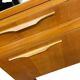 Vintage wooden wardrobe/shelf with mirror doors.