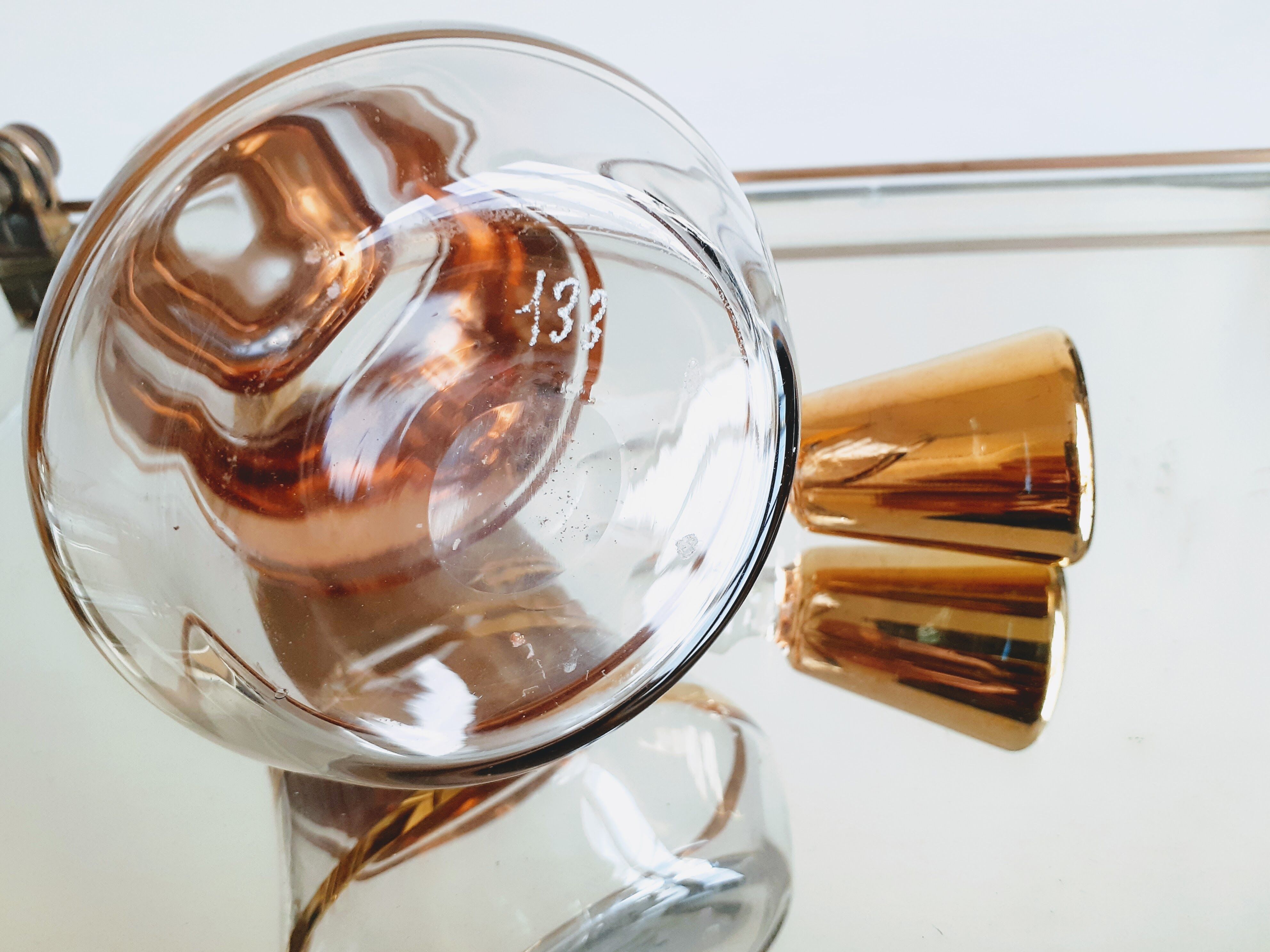 Golden liqueur carafe