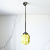 Art Deco  cream opaline glass pendant lamp