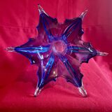 Large Murano vase, blown glass, cobalt blue