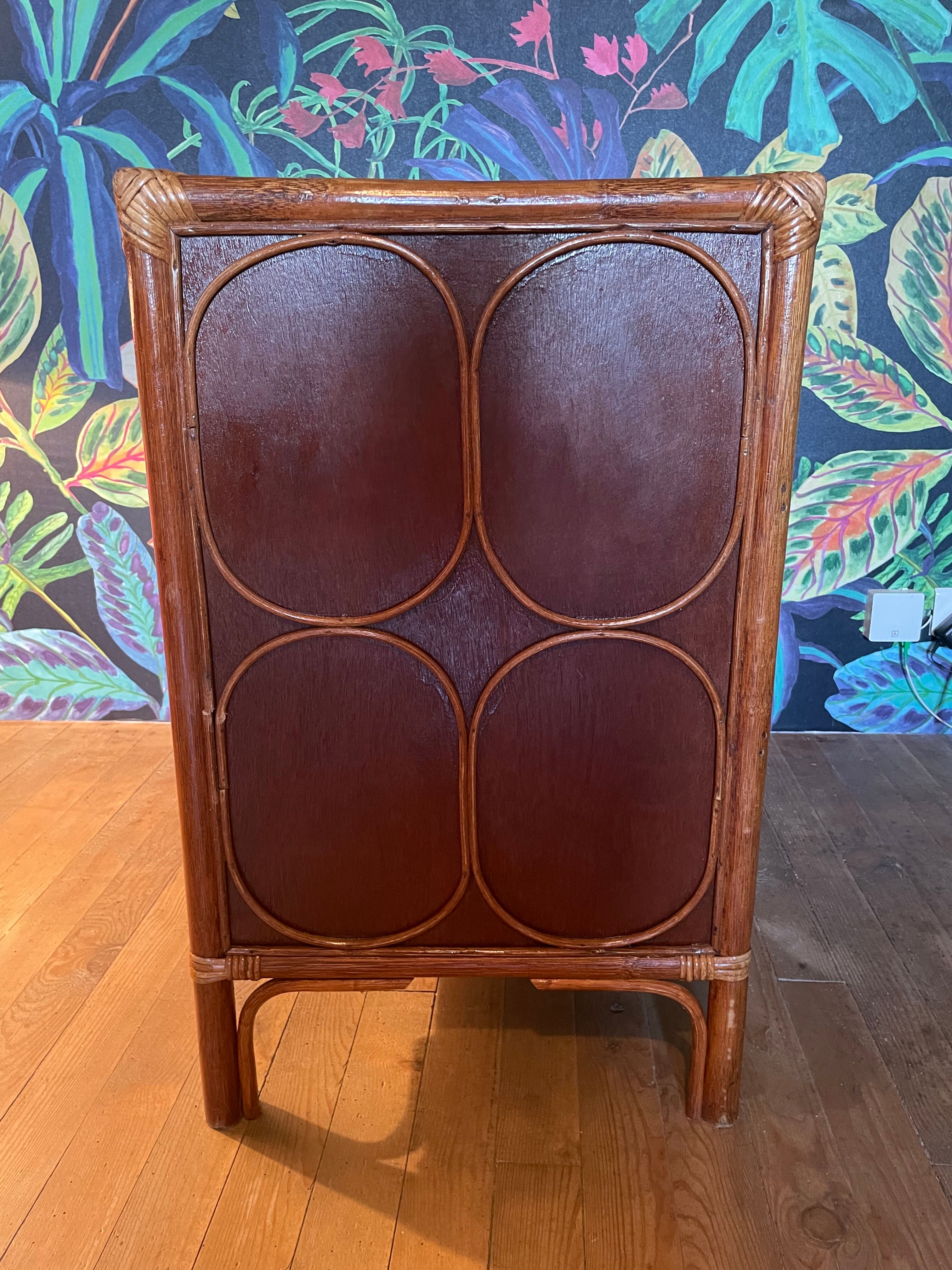 Commode osier et rotin