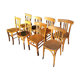 Ensemble de 8 chaises bistrot dépareillées
