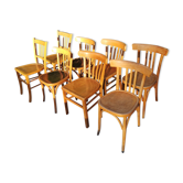 Ensemble de 8 chaises bistrot dépareillées