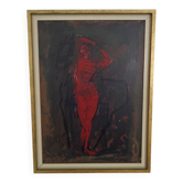 After Marino Marini, Dancer, 1960s, Artwork on Wood