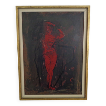 After Marino Marini, Dancer, 1960s, Artwork on Wood