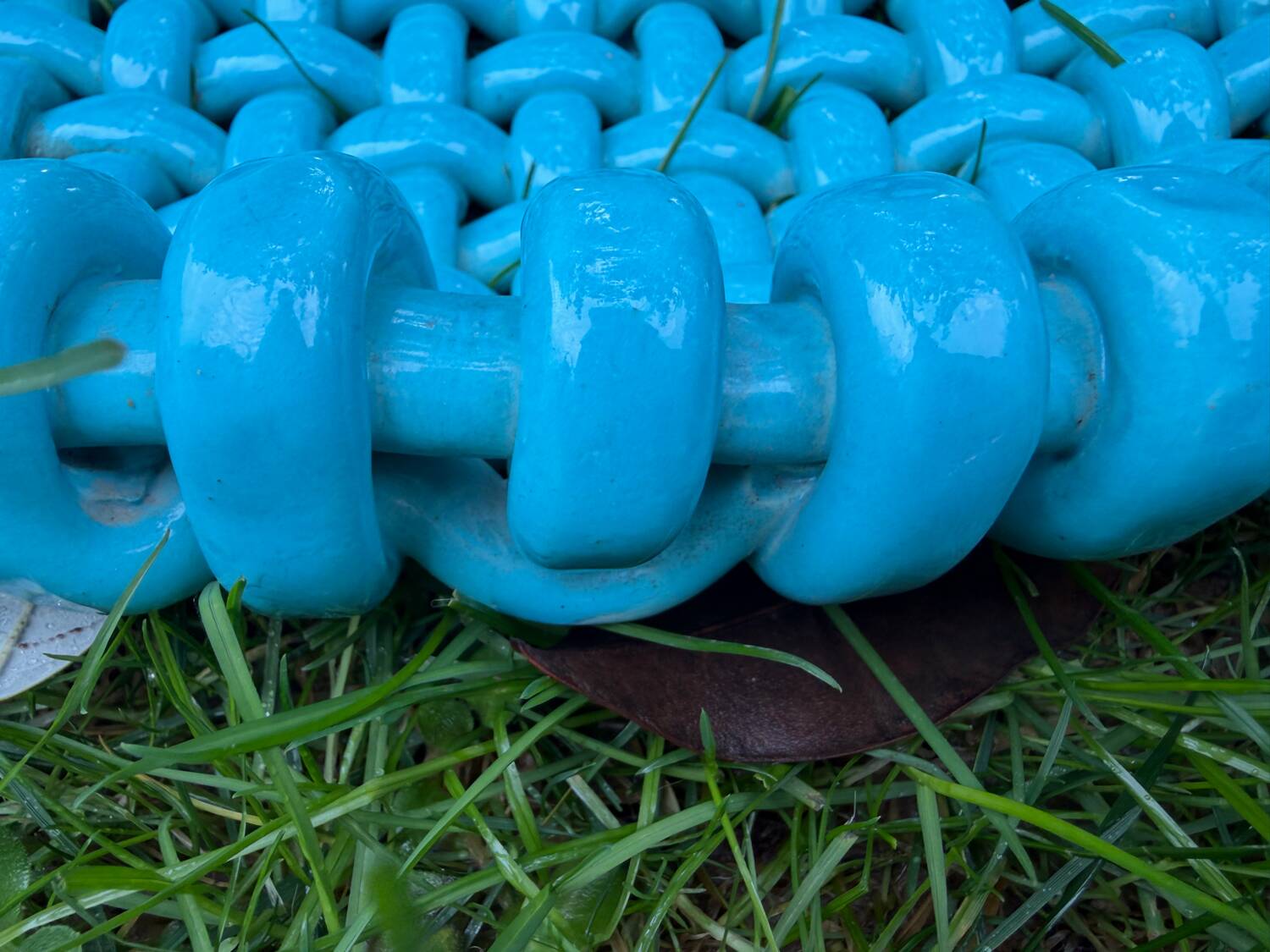 Turquoise ceramic bowl by Jérôme Massier 1950