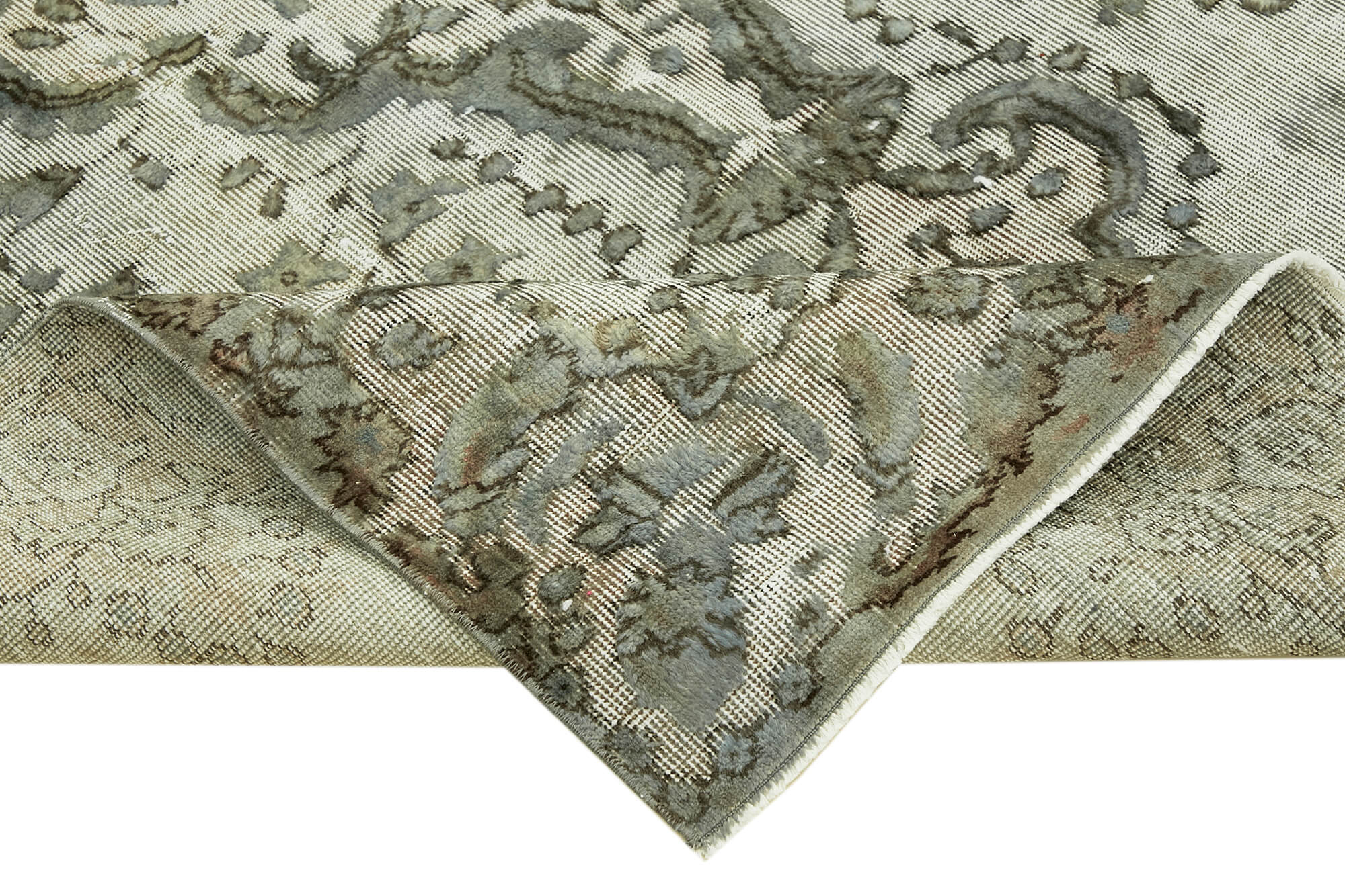 Hand-Knotted antique turkish 1970s, grey, 168x280cm