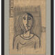 Charming antique naive South American portrait, 1930s
