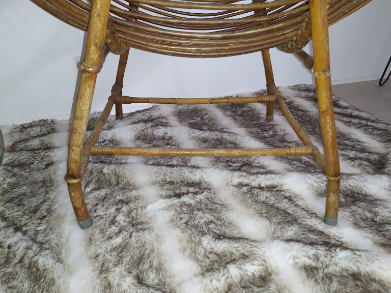 Vintage rattan cradle