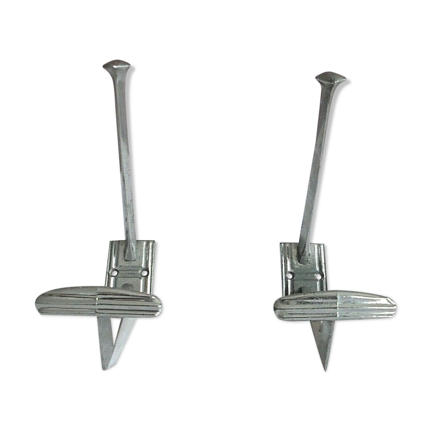 Lot de 2 patères métal avec 4 vis