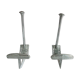Lot de 2 patères métal avec 4 vis